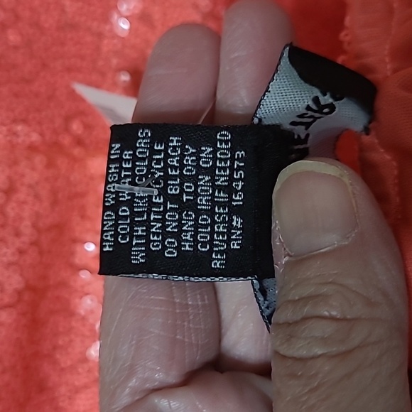 NWT 18 Centimeters Elegant Coral Sequin Mini Dress size 3X - Picture 11 of 11